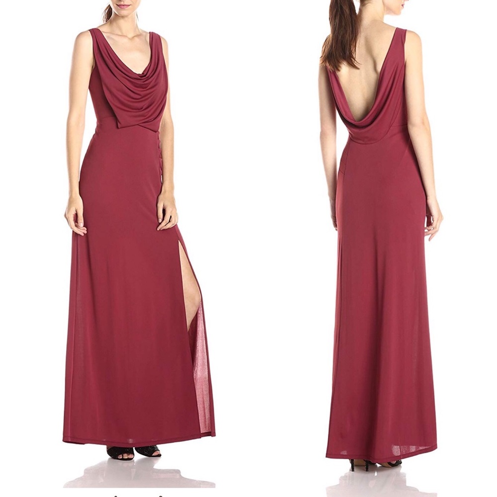 BCBG Lena draped gown